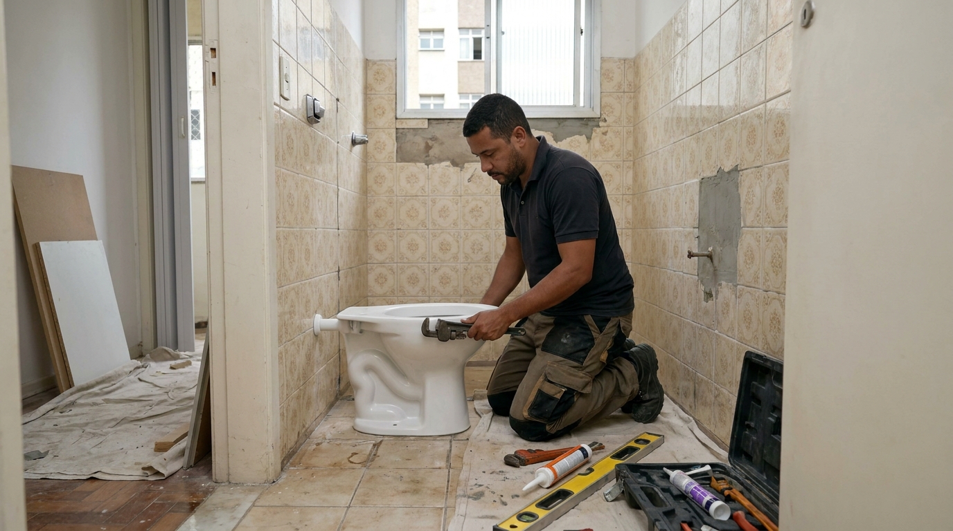 Reforço de vedação sanitária em Taubaté-SP